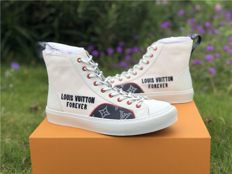 Louis vuitton tattoo sneaker boot High white(98% Authentic quality)